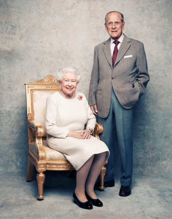 Prince Philip with Queen Elizabeth on their 70th anniversary.