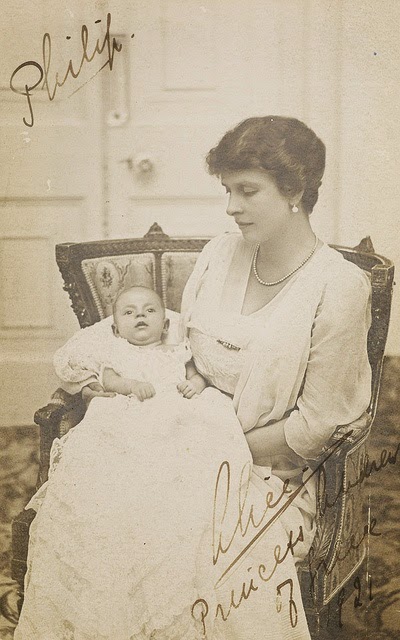 Prince Philip of Greece with his mother, Princess Alice of Battenberg