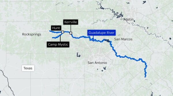 TX flood map