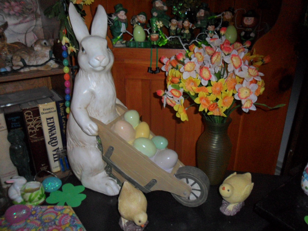 bunny with wheelbarrow