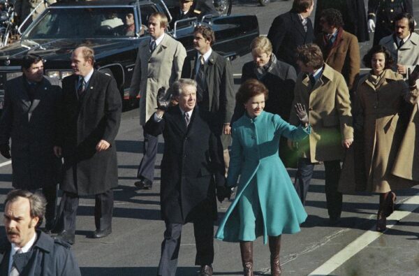 Jimmy and Rosalynn at Carter Inaugural