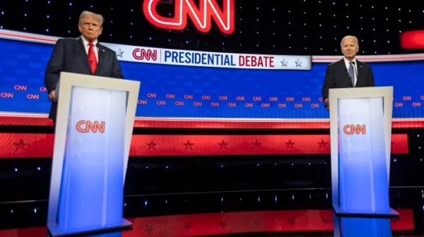 Presidential ebate podiums, CNN