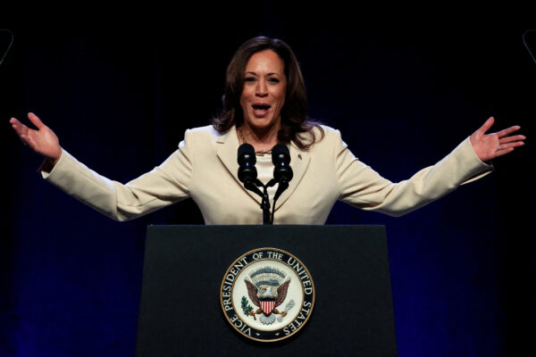 election 2024 harris arms wide