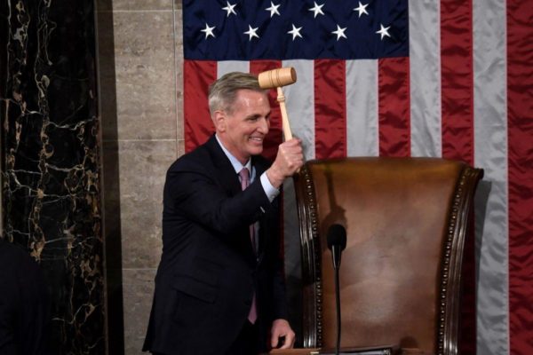 McCarthy wields the Speaker's gavel