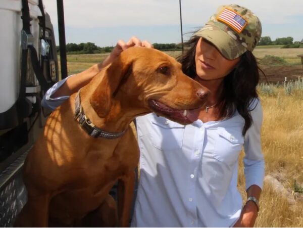 Noem with dog