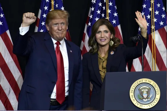 Trump and Noem share a podium