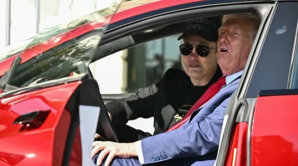tesla trump car
