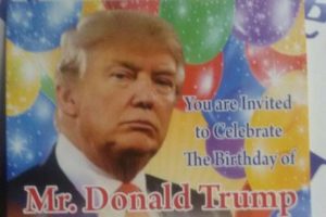 trump bday invite