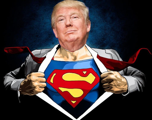 trump covid superman