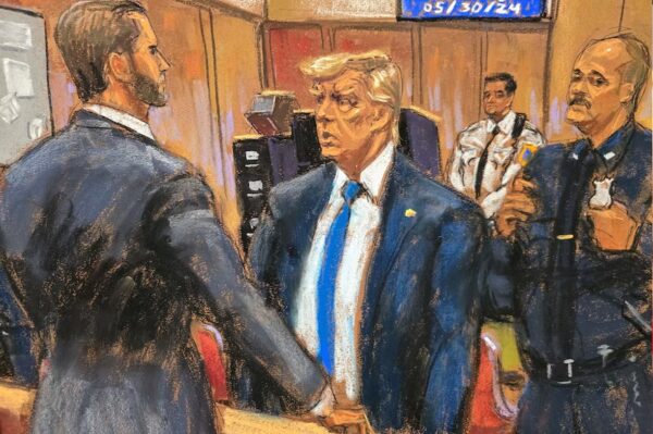 trump guilty sketch