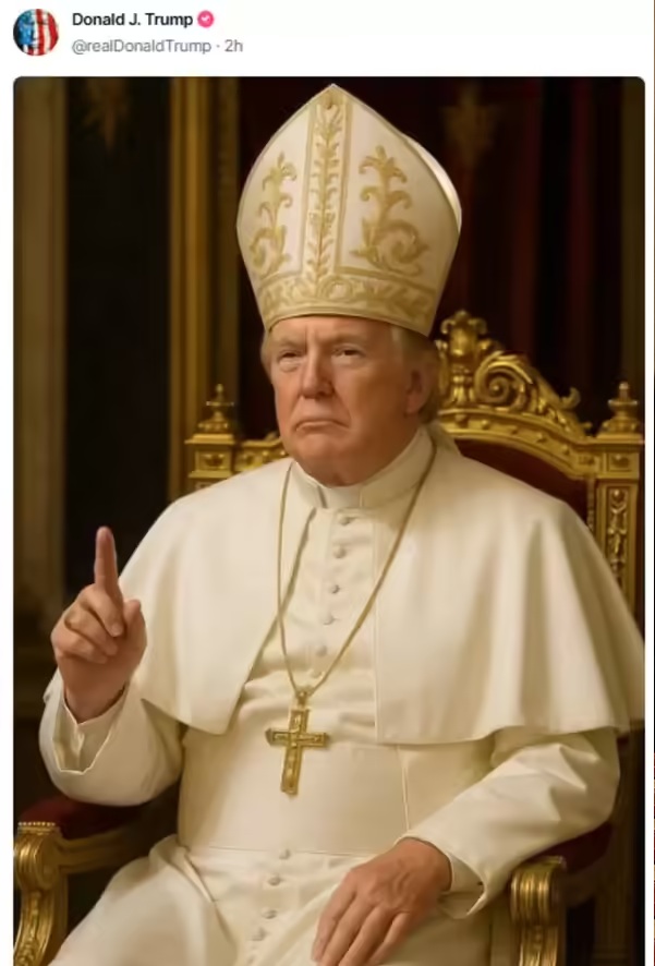 trump spring break 2026 trump as pope